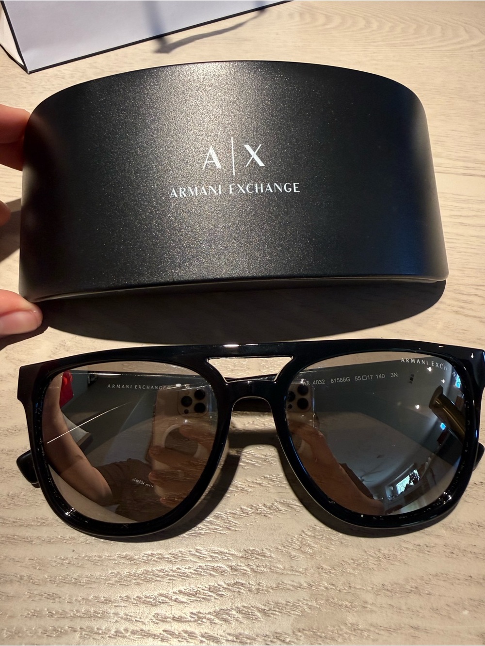 Armani Exchange Black Sunglasses with case